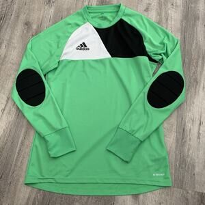 Adidas Assita 17 Goalkeeper Jersey Goalie Mens Small Green Padded Elbows Futbol